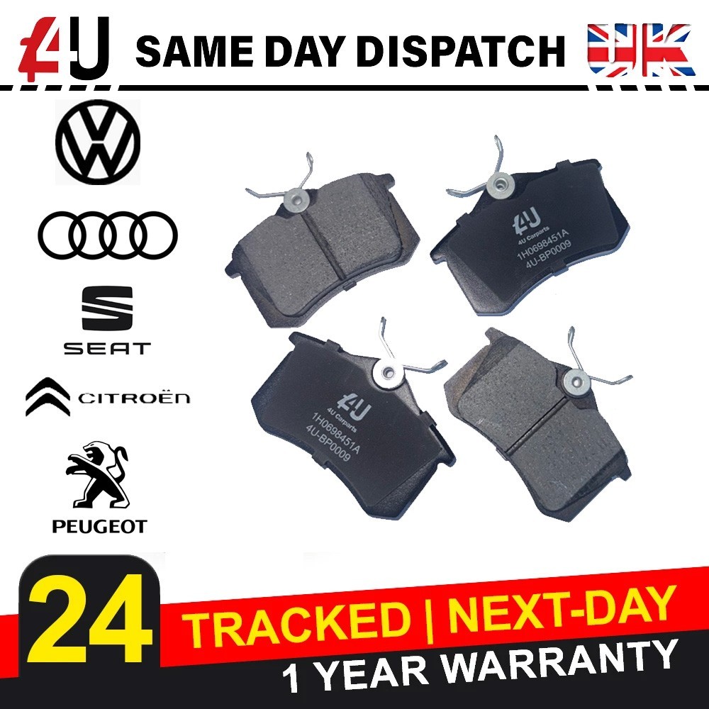 REAR BRAKE PADS SET FOR AUDI CITROEN PEUGEOT RENAULT SEAT VW 1H0698451A