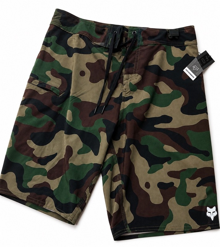Fox Racing Boardshort Overhead Green Camo Stretch 20” BNWT Size 32"