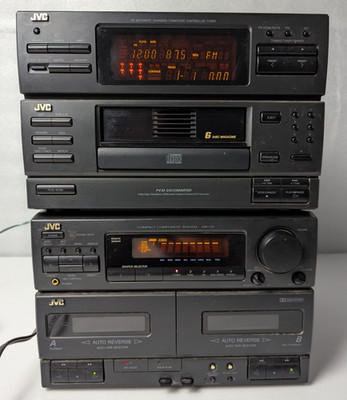 ラジオ・コンポ [JVC] COMPACT COMPONENT SYSTEM JVC MX-C5 Compact Component System 6+1 CD Changer/ Dual Tape