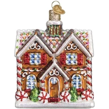 Old World Christmas Glass Ornament for Christmas Tree, Christmastime Cottage