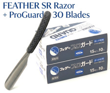 FEATHER Artist Club SR Straight Razor ACSR-NB ProGuard 30 Blades Japan