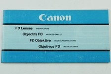 Canon FD Lenses - Genuine Original User Instruction Manual - Booklet
