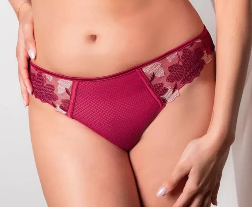 NWOT SIMONE PERELE DAHLIA BRIEF PANTY 12V720 RASPBERRY WOMEN'S SIZE 3/ LARGE - Picture 2 of 9