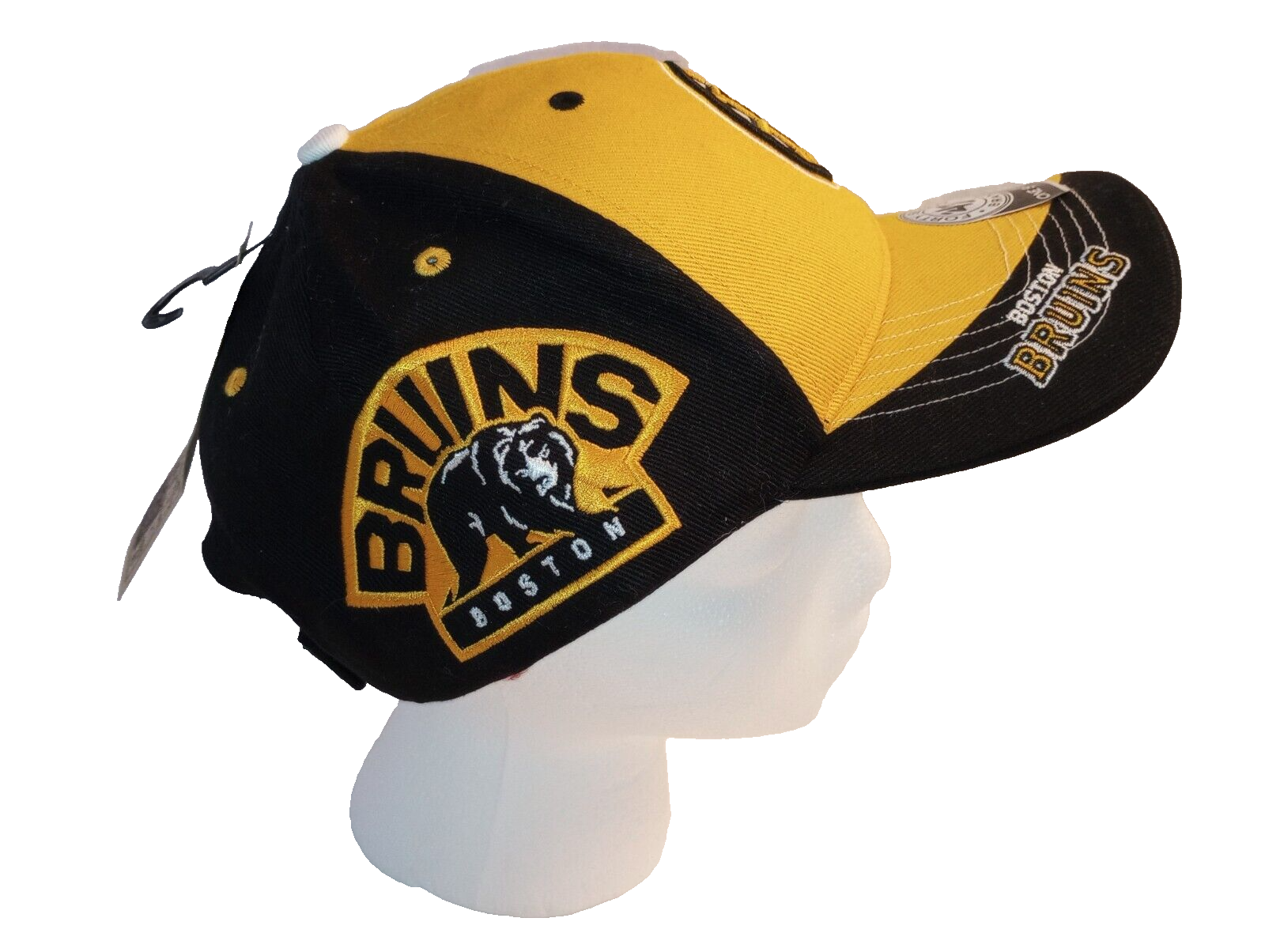 Boston Bruins NHL Baseball Cap Hat '47 Brand One Size Yellow Black Bear