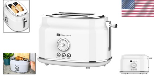 900W Retro Style Toaster with Cancel and Defrost - Perfect for Bagels & Bread - Picture 2 of 9