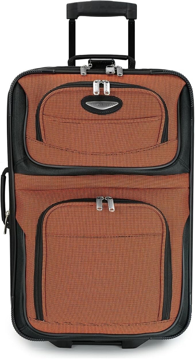Travel Select Amsterdam Softside Rolling Luggage Carry On 21" Expandable Orange