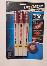 Life Gear LED Flares Twist On/Off Magnetic Stand Red Flasher