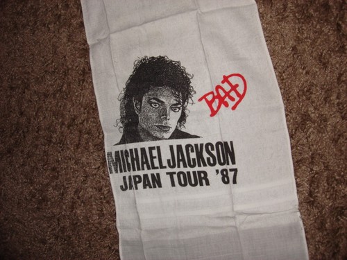 Michael Jackson Bad Tour Original 1987 Japan Hand Towel Unused Mega Rare - Picture 8 of 24