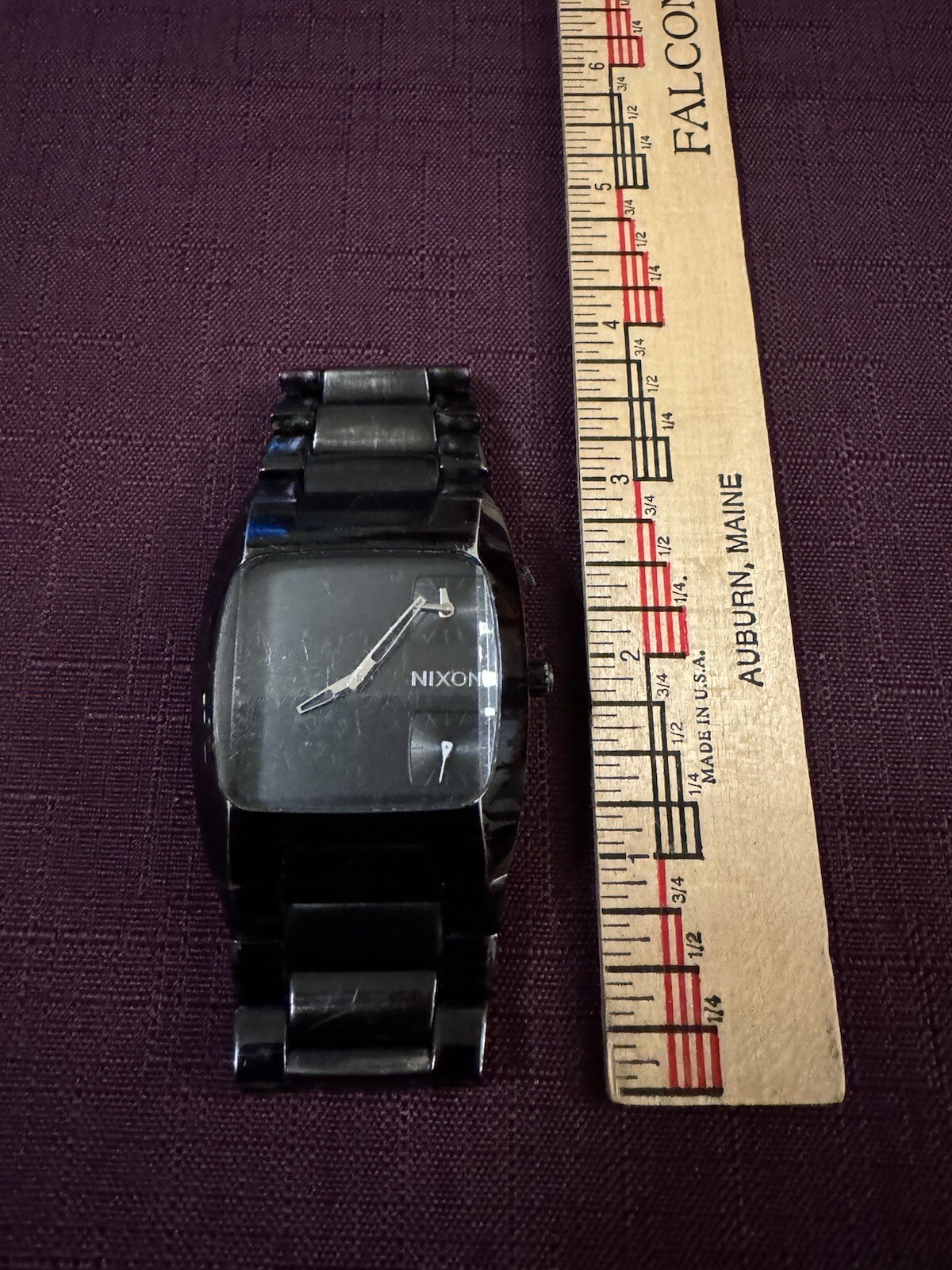 ニクソン COUNT IT THE BANKS シルバー スクエア クロノグラフ