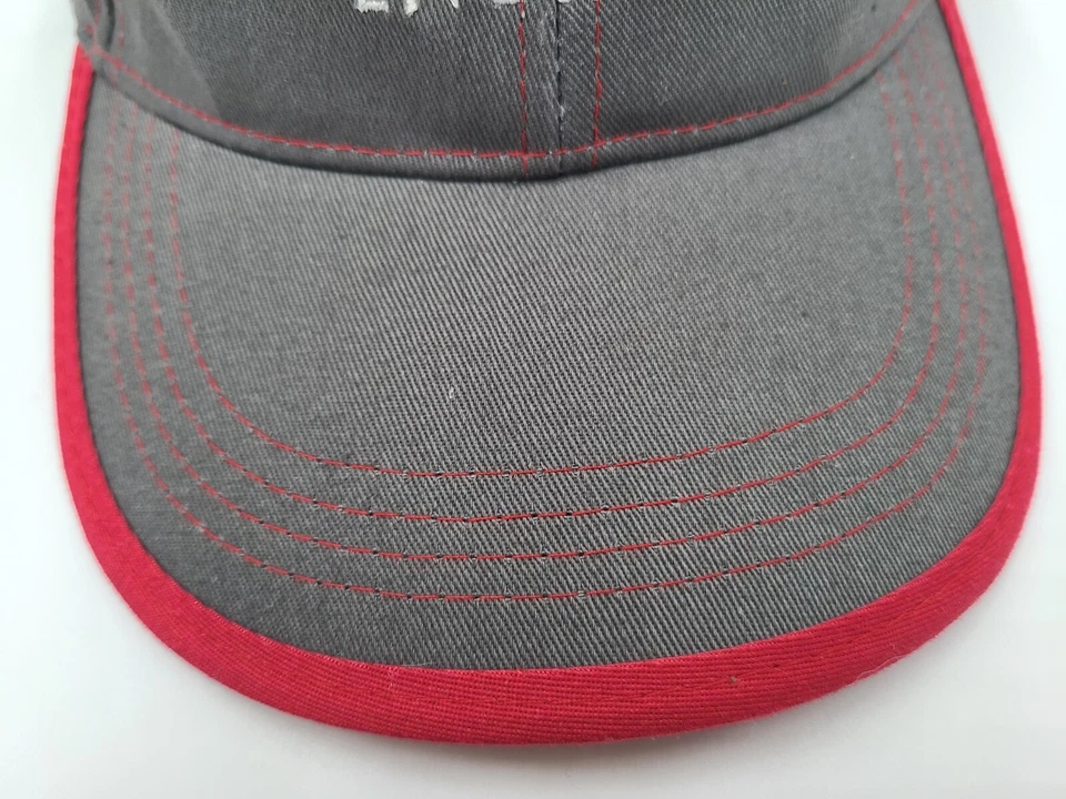 Gorra ajustable Kawasaki Engines bandera americana coche de carreras hombres mujeres gris rojo Foto 3 de 4