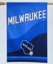 NBA Heavy Duty 28 X40  MILWAUKEE BUCKS FLAG no pole 