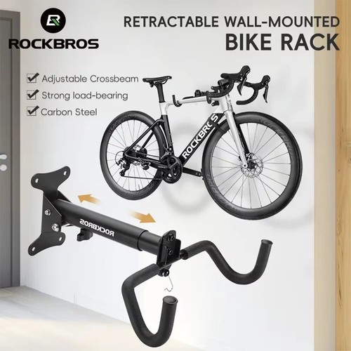 ROCKBROS Bike Rack Wall Mount Adjustable Horizontal Bike Hook Road Bikes Holder - Picture 10 of 12