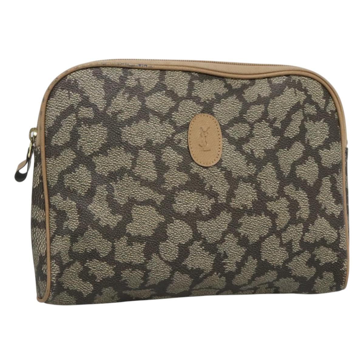 SAINT LAURENT Borsa pochette PVC grigio originale bs24056