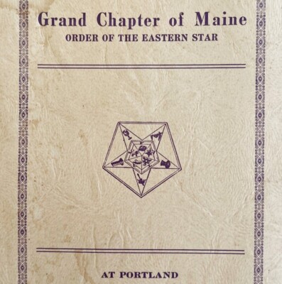 Order Of The Eastern Star 1941 Masonic Maine Grand Chapter Vol XVI PB Book E47