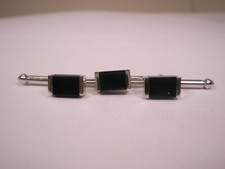 3/8" Black Rectangles Vintage SWANK Formal Tux Prom Groom Shirt Stud set b312
