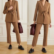 Women's Suits Notch Lapel Single Breasted Formal Business Office Casual 2 Pcs