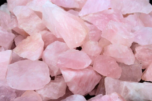 100% Natural Rose Quartz Rough Stone LB or OZ (Crystal Wholesale Bulk Lots) - Image 2 of 2