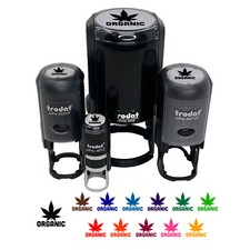 Organic Marijuana Leaf Pot Weed Hemp Self-Inking Rubber Stamp Ink Stamper