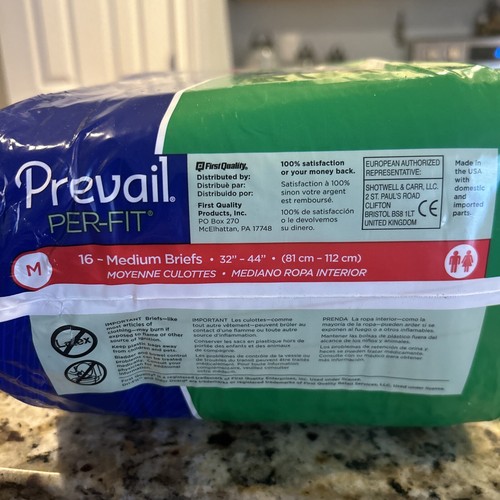 Prevail PER-FIT Daily Briefs, Size Medium 32 - 44", 16 Count - NEW - Picture 5 of 6