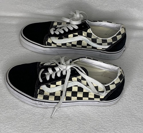vans checkered shoes lace up