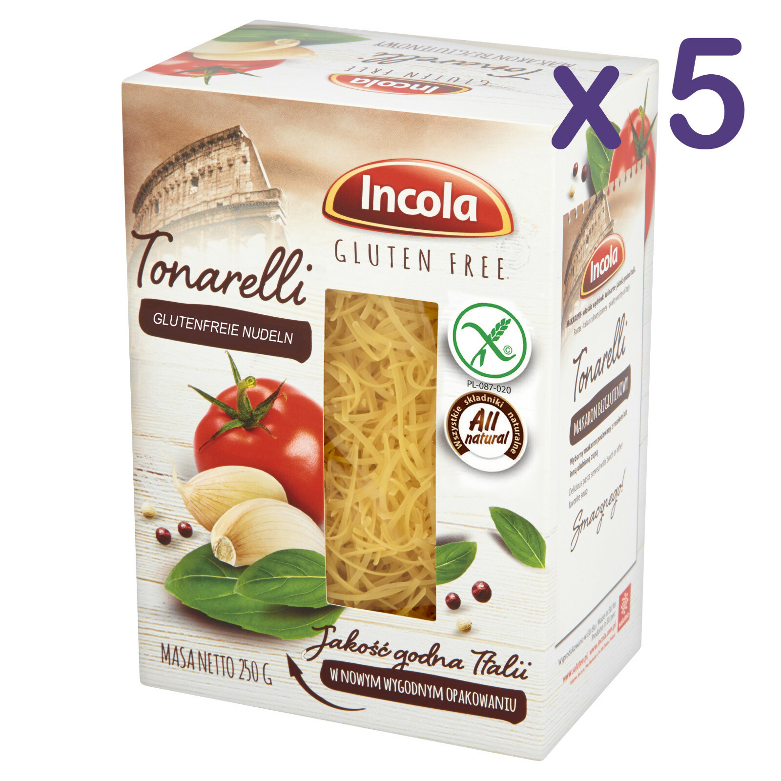 (11,92€/kg) GLUTENFREI Nudeln TONARELLI 1,25kg glutenfreie Pasta Weizenmehlfrei
