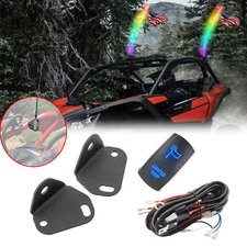 WEISEN For Can-Am Maverick X3 Rear Whip Light Mounts Rocker Switch Wire Kit