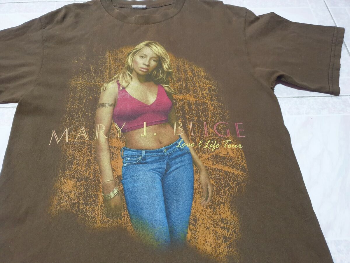 Rare Vintage Mary J Blige Love & Life Tour T Shirt Hip hop Rare Vintage Mary J Blige Love & Life Tour T Shirt Hip hop