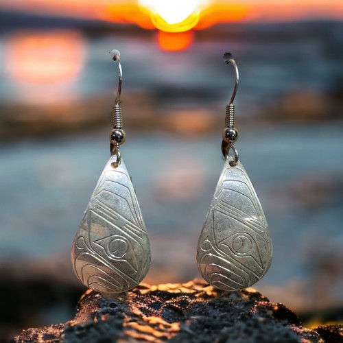 Sterling silver 925 signed ND earrings