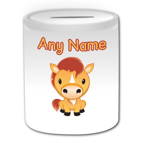 Personalised Gift Horse Mug Money Box Cup Customise Name Tea Coffee Silly Pony - Picture 19 of 20