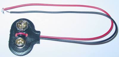 2 STÜCK - Batterieclip für 9V Blockbatterie, 140mm, T-Form, D65