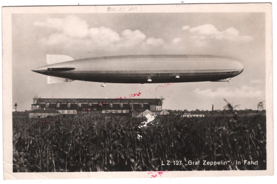 GERMANY Postcard GRAF ZEPPELIN 2m Blue Air Mail *1.AMERIKAFAHRT* 1929 USA KZ156 - Image 4 of 4