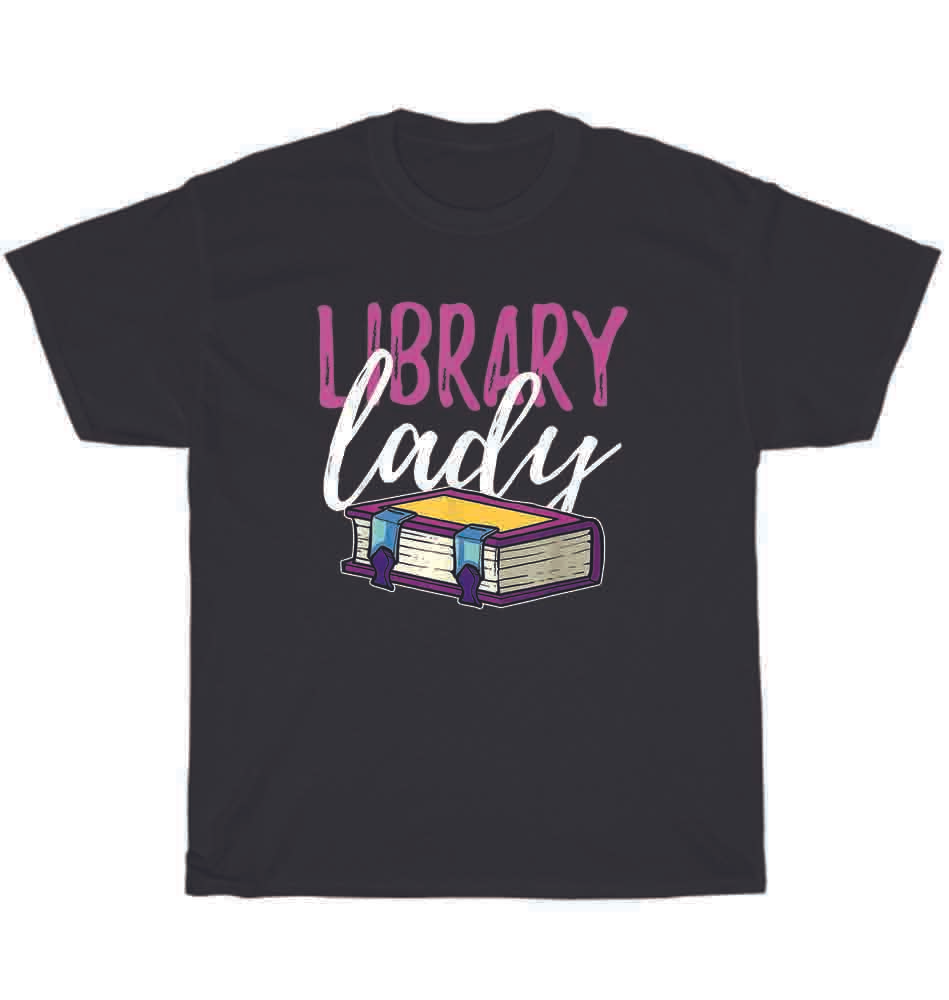 Library Lady Librarian Reading Bookworm Book Lover T-Shirt Unisex Tee Gift NEW