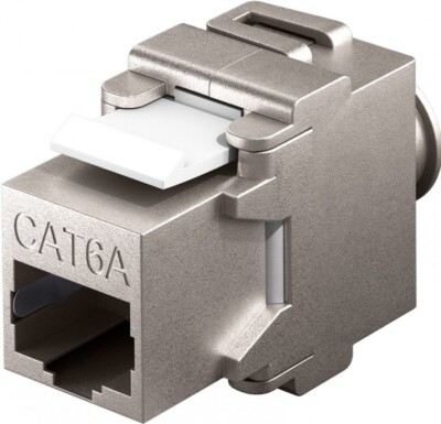 Keystone Modul RJ45 CAT 6A, STP, 17,1 mm breit, 180° Kabelauslass