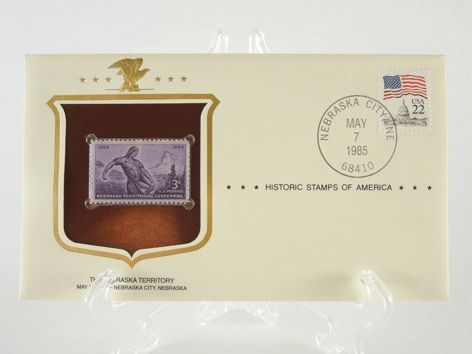 Nebraska Territory 1954 Stamp Oregon Trail Historic America Commemorative Cover - Image 2 of 4