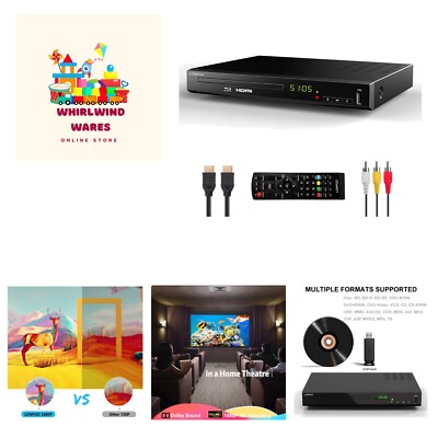 HD 1080P DVD Player LONPOO LP-100 Blu-ray Disc Player - 1080P HD