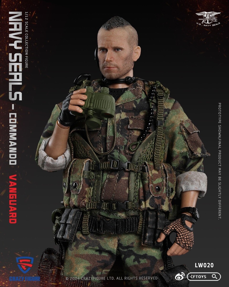 1/12 ネイビーシールズ コマンドー ヴァンガード（LW020） CRAZY FIGURE LW020 1/12 Navy Seals Commando Vanguard Action