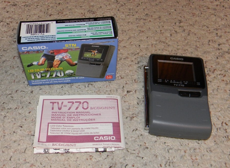 CASIO TV770 - 2.3 LCD Handheld Color TV - NTSC TV Channels