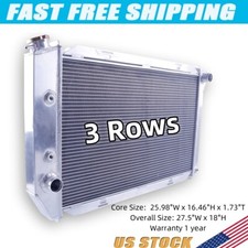 3 Row Radiator For 1971-1973 Ford Mustang Cougar 5.0 5.8 7.0 Engine 302 428 351