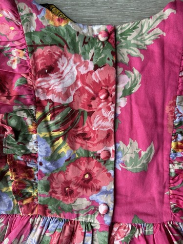 Ralph Lauren Polo Girl's Pink Floral Print Ruffle Dress - Age 5 - New - Picture 8 of 11