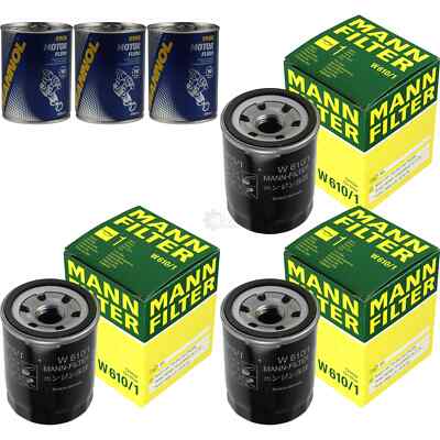 3x Original MANN Ölfilter W 610/1 + 3x SCT Motor Flush Motorspülung