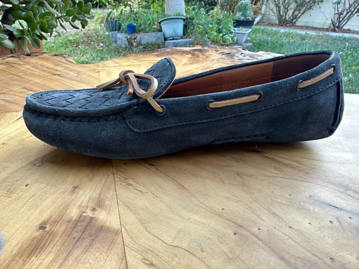 BOTTEGA VENETA Intrecciato Weave Suede Loafers/Driving Shoe BOTTEGA VENETA Intrecciato Weave Suede Loafers/Driving Shoe