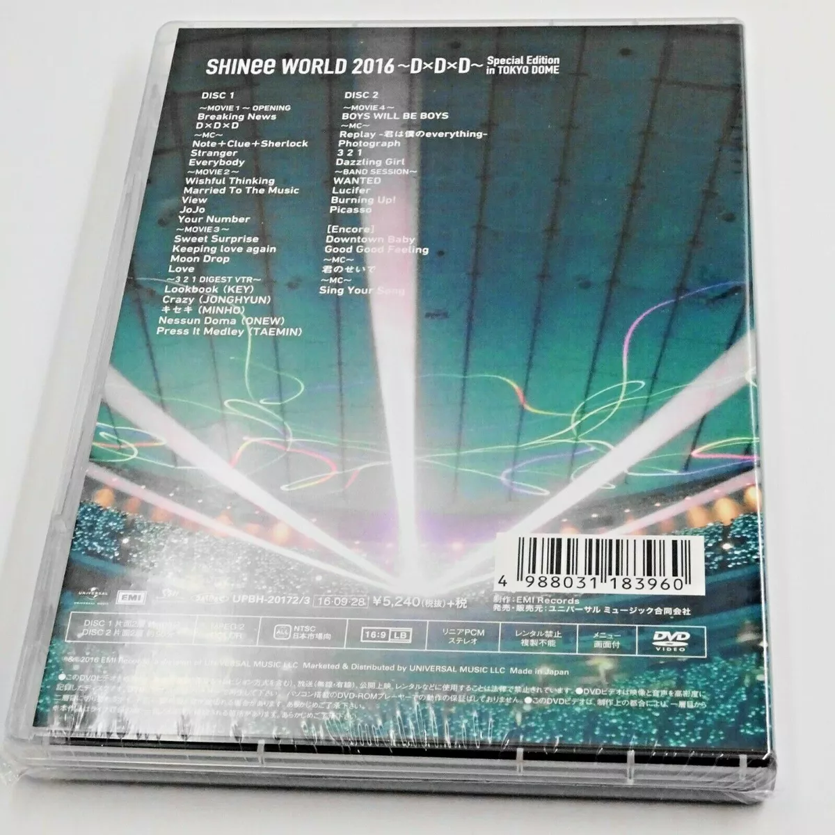 SHINee WORLD 2016~D×D×D Special Edition in TOKYO DOME DVD JAPAN