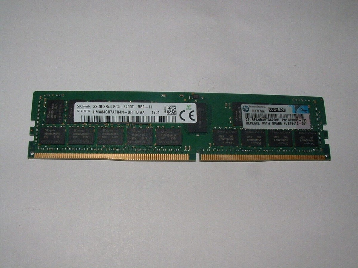 HP 809083-091 / 819412-001 ___ 32GB 2RX4 PC4-2400T-RB2-11 HP 809083-091 / 819412-001 ___ 32GB 2RX4 PC4-2400T-RB2-11