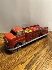 Vintage 1940s Marx Friction Powered VFD No. 1 Fire truck