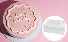 White Cake Boxes for Wedding Birthday Cakes 8"10"12" 16" Cake Box Window Lid