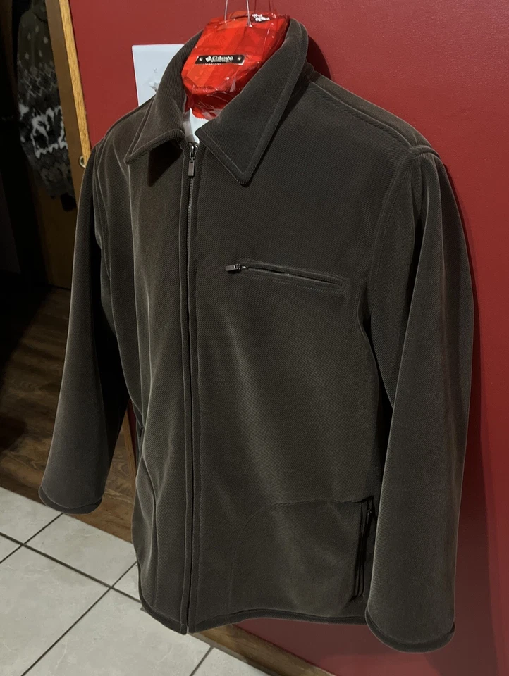 CEZANI Chaqueta Abrigo Hombre Talla XL Marrón Oscuro Pana Cremallera Completa Forrado Sherpa Foto 3 de 4