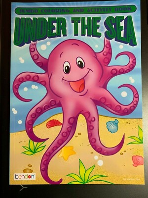 UNDER THE SEA JUMBO COLORING & ACTIVITY BOOK CHILDREN EDUCATION OCTOPUS COVER