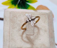 Brass Band Bee ring handmade ring Silver jewelry Some Size Avaliable A883