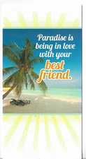 NEW LEANIN' TREE Anniversary Card approx 3.5x7" Paradise Loving Ur Best Friend