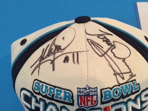 Peyton Manning Tony Dungy Super Bowl Firmado Auto Sombrero Gorra PSA/DNA CERTIFICADO DE AUTENTICIDAD Carta - Imagen 4 de 6